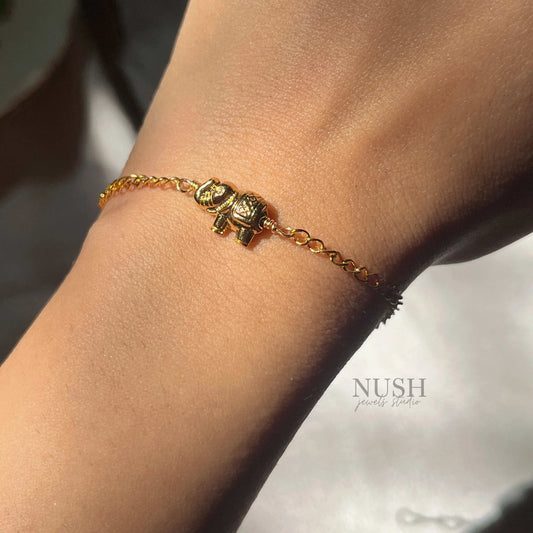 24K Gold plated Elephant bracelet