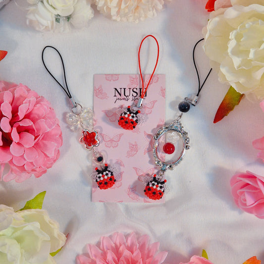 Lady Bug Phone Charms