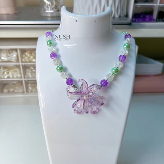 Purple and green Necklace