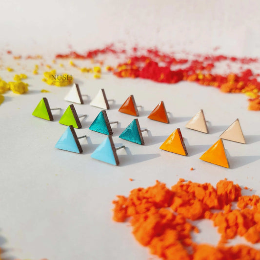 Resin Triangle studs