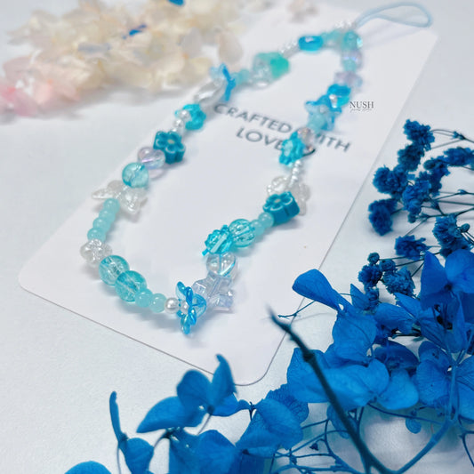 blue phone charm