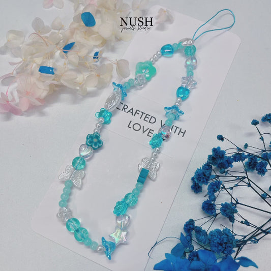 blue phone charm