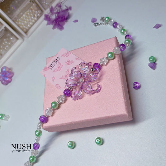 Purple and green Necklace
